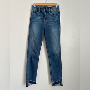Level 99 High Rise Raw Hem Skinny Jeans
